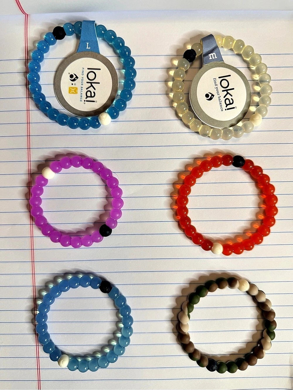 lokai Classic Bracelet Bundle Set of 6 Blue & Purple NWT